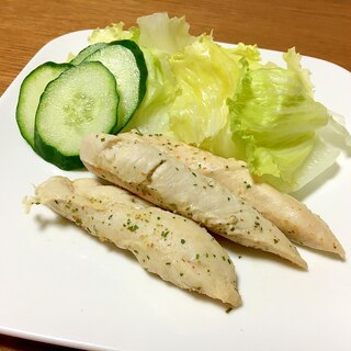 ささみの蒸し焼き